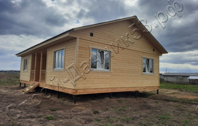 2 Брусовой дом ОД–14, 7×8, 56М², Ленинградская область, Волосовский район, деревня Торосово (1)